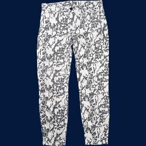 Joe’s Jeans W29 Y2K Abstract Cropped Skinny High Water White Black Denim Pants